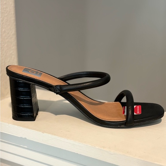 DV By Dolce Vita Womens Halsty Faux Leather Animal Print Block Heel Sz 11 - Picture 5 of 9